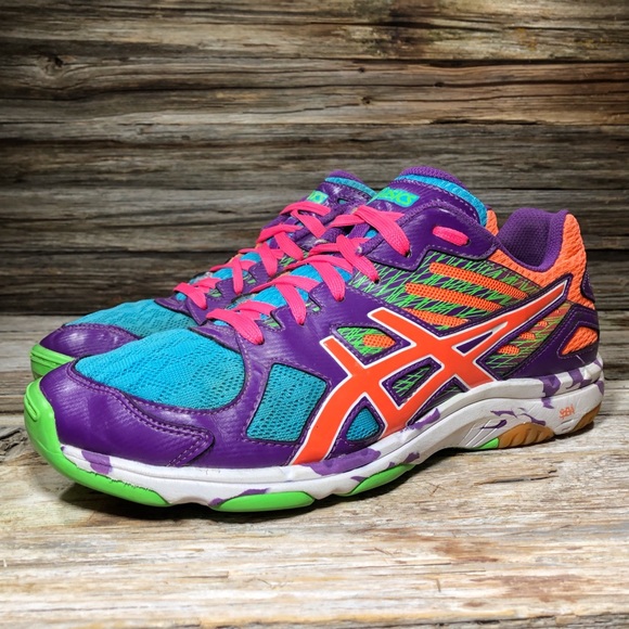 multicolor asics shoes